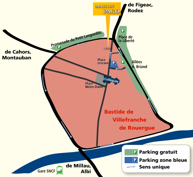 plan d'accès à la Chambre d'hôtes